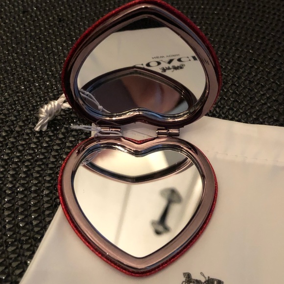 Coach Accessories Hp Coach Glitter Heart Mirror Compact Poshmark